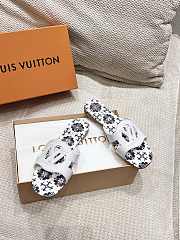 Louis Vuitton LV Blue White Slides - 1