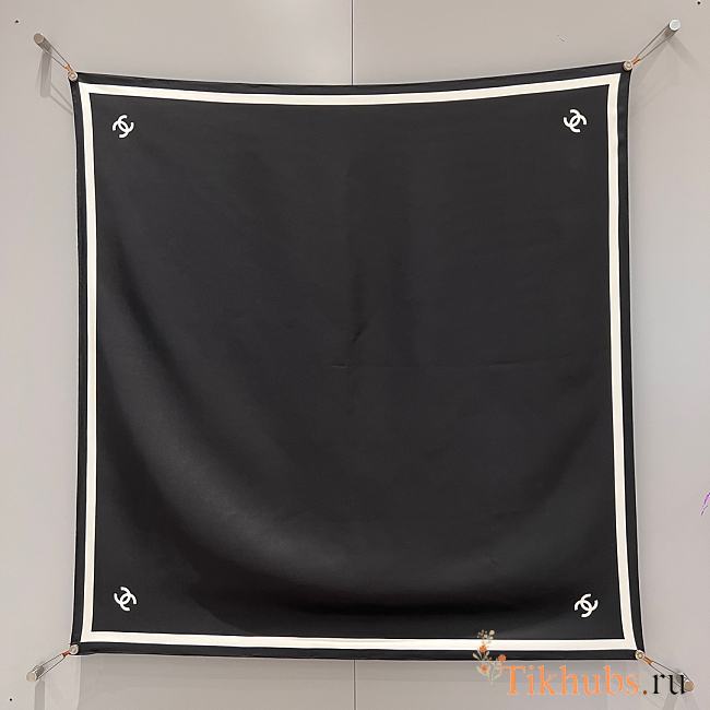 Chanel Black Scarf 90x90cm - 1