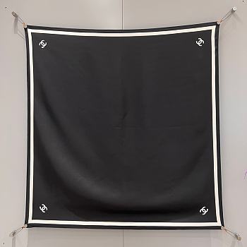 Chanel Black Scarf 90x90cm