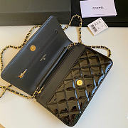 Chanel Wallet On Chain Woc Black Patent Gold 19.5x12x3.5cm - 3