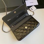 Chanel Wallet On Chain Woc Black Patent Silver 19.5x12x3.5cm - 6