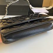 Chanel Wallet On Chain Woc Black Patent Silver 19.5x12x3.5cm - 3