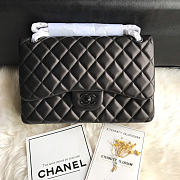 Chanel Jumbo Flap Bag Full Black Lambskin 30cm - 1