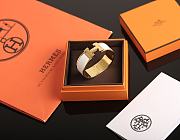 Hermes White Bracelet Gold - 5