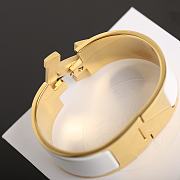 Hermes White Bracelet Gold - 4