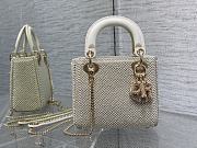 Dior Mini Lady Bag White Resin Pearls 17cm - 1