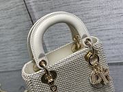 Dior Mini Lady Bag White Resin Pearls 17cm - 5