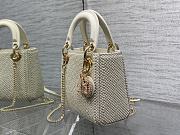 Dior Mini Lady Bag White Resin Pearls 17cm - 2