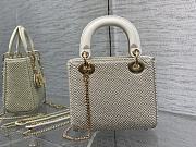 Dior Mini Lady Bag White Resin Pearls 17cm - 3