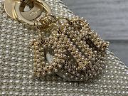 Dior Mini Lady Bag White Resin Pearls 17cm - 4