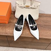 Hermes Kiara White Pump 4cm - 4