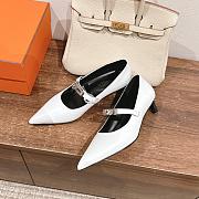 Hermes Kiara White Pump 3cm - 2