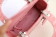 Dior Mini Lady Crystal Matte Alligator Pink 17cm - 6