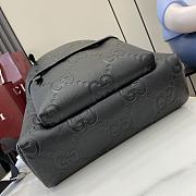 Gucci Medium Jumbo GG Backpack Black 35.5x40x17cm - 6