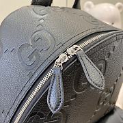 Gucci Medium Jumbo GG Backpack Black 35.5x40x17cm - 4