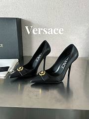 Versace Gianni Ribbon Pumps Black Heel 10cm - 1