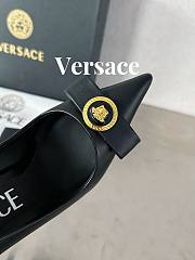 Versace Gianni Ribbon Pumps Black Heel 10cm - 5