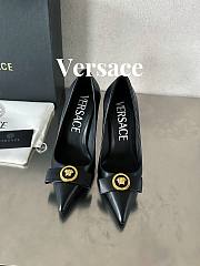 Versace Gianni Ribbon Pumps Black Heel 10cm - 2