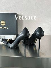 Versace Gianni Ribbon Pumps Black Heel 10cm - 4