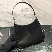 Prada Cleo Brushed Leather Black Shoulder Bag 27x18x4cm - 3