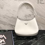 Prada Cleo Brushed Leather White Shoulder Bag 27x18x4cm - 1