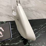 Prada Cleo Brushed Leather White Shoulder Bag 27x18x4cm - 5