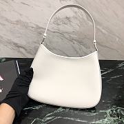 Prada Cleo Brushed Leather White Shoulder Bag 27x18x4cm - 4