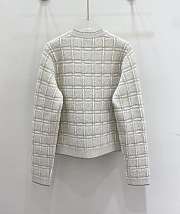 Gucci Wool Lamé Check Jacquard Cardigan - 4