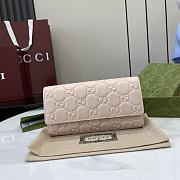 Gucci GG Emblem Continental Wallet Light Pink 19x11x3cm - 1