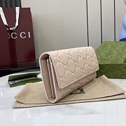 Gucci GG Emblem Continental Wallet Light Pink 19x11x3cm - 5