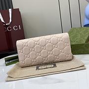 Gucci GG Emblem Continental Wallet Light Pink 19x11x3cm - 3