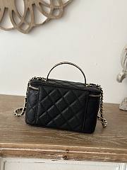 Chanel Vanity Top Handle Black Caviar 17x9.5x8cm - 3