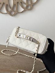 Chanel Vanity Top Handle White Caviar 17x9.5x8cm - 6