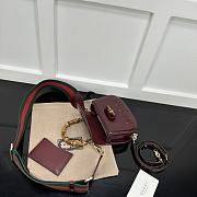 Gucci Bamboo 1947 Mini Top Handle Bag Red Wine 17x12x7.5cm - 4