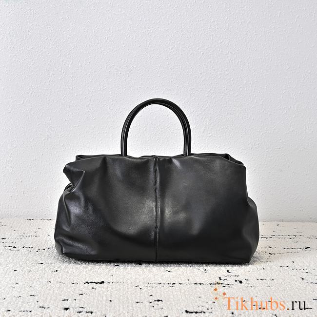 The Row Elio Bourse Bag Black Leather 44x20x36cm - 1