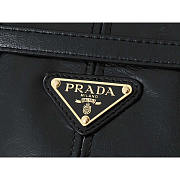 Prada Medium Leather Handbag Black 32x15.5x12cm - 6