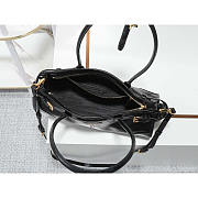 Prada Medium Leather Handbag Black 32x15.5x12cm - 4