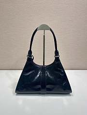 Prada Medium Leather Tote Bag Black 30.5x17.5x9cm - 2