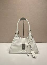 Prada Medium Leather Tote Bag White 30.5x17.5x9cm - 1