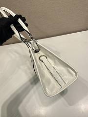 Prada Medium Leather Tote Bag White 30.5x17.5x9cm - 5