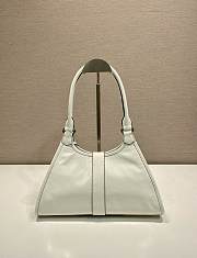 Prada Medium Leather Tote Bag White 30.5x17.5x9cm - 2