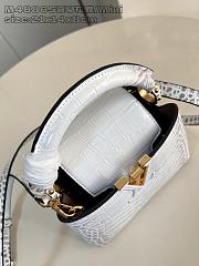 Louis Vuitton LV Mini Capucines White Crocodile 21x14x8cm - 5