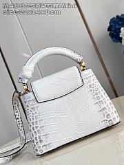 Louis Vuitton LV Mini Capucines White Crocodile 21x14x8cm - 3