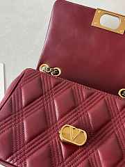 Valentino Garavani Quiltie 67 Medium Shoulder Bag Red 23x17x8cm - 2