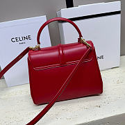 Celine Small 16 Bag Red 23x19x10.5cm - 6