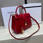 Celine Small 16 Bag Red 23x19x10.5cm - 4