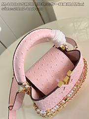 Louis Vuitton LV Mini Capucines Bag Pink Ostrich 21cm - 6