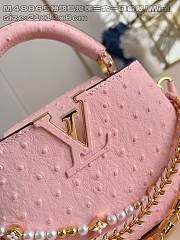 Louis Vuitton LV Mini Capucines Bag Pink Ostrich 21cm - 2