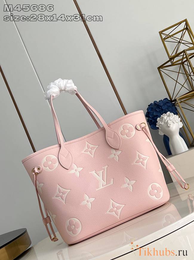 Louis Vuitton LV Neverfull MM Light Pink 31x28x14cm - 1