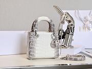 Dior Mini Lady Bag Crocodile White 17cm - 1